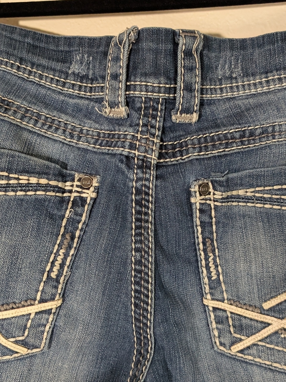 BKE Culture Embellished Pocket Medium Wash Bootcut Jeans Size 33xl